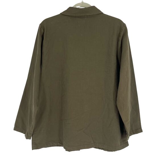 Marine Layer Gracey Chore Coat Olive Green XL Organic Cotton NWT - Picture 2 of 8